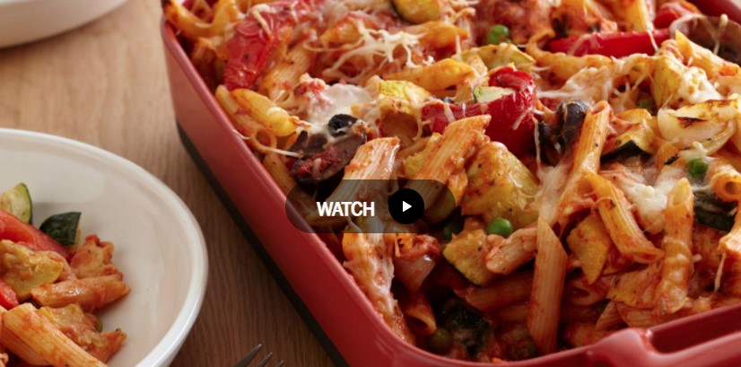 Baked Penne with Roasted Vegetables