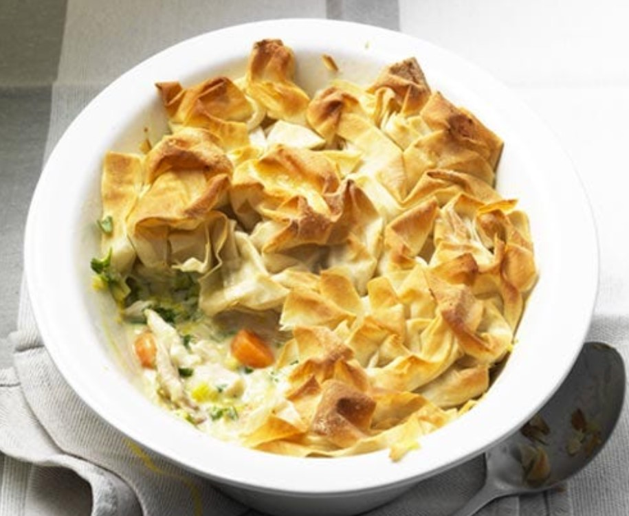 Chicken and Leek Filo Pie